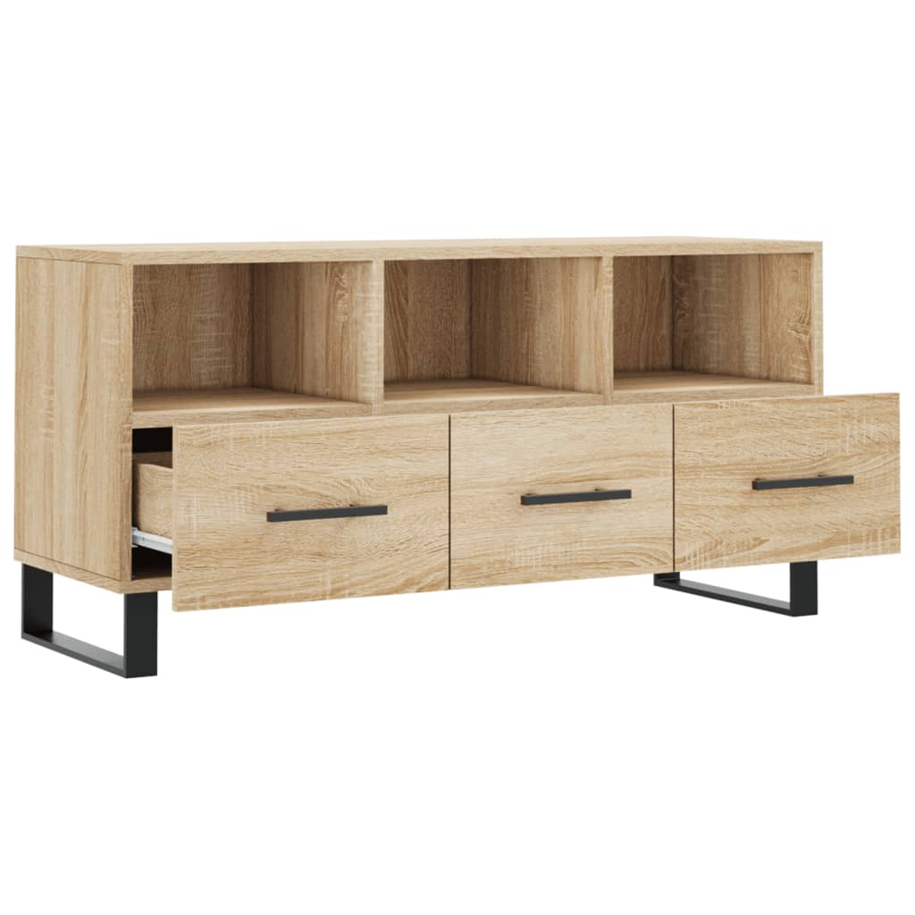 vidaXL Meuble TV chêne sonoma 102x36x50 cm bois d'ingénierie