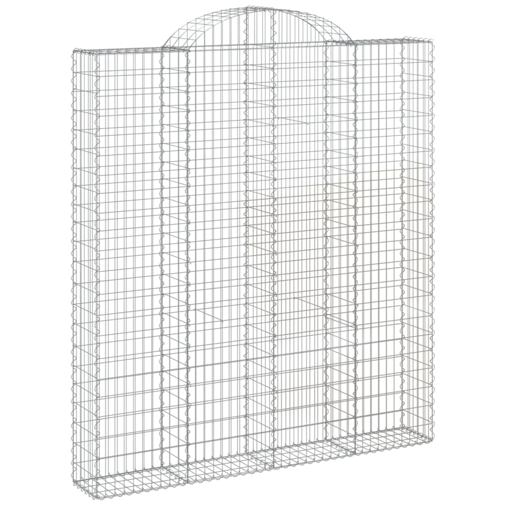 vidaXL Paniers à gabions arqués 6 pcs 200x30x220/240 cm fer galvanisé