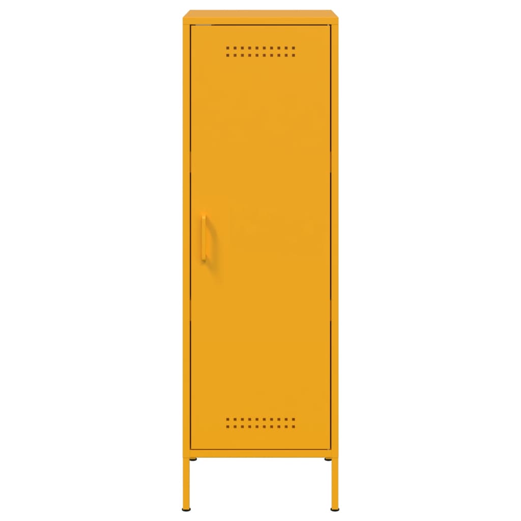 vidaXL Buffet jaune moutarde 36x39x113 cm acier