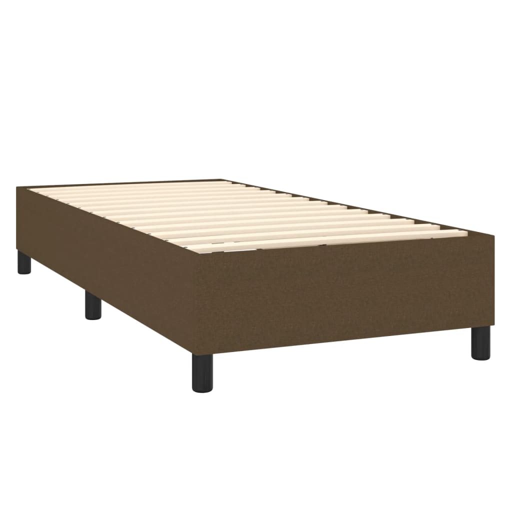 vidaXL Sommier à lattes de lit avec matelas Marron foncé 90x190 cm