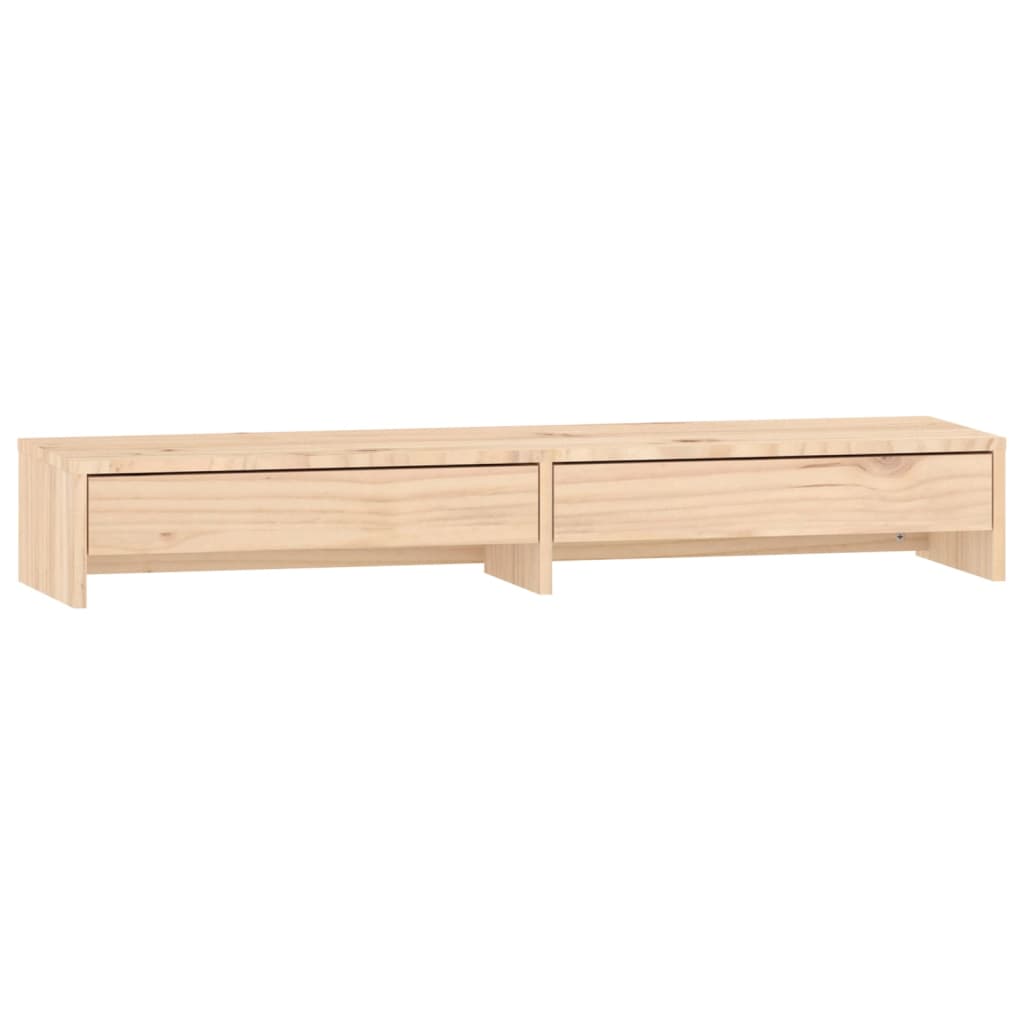 vidaXL Support pour moniteur 100x27x15 cm Bois de pin solide