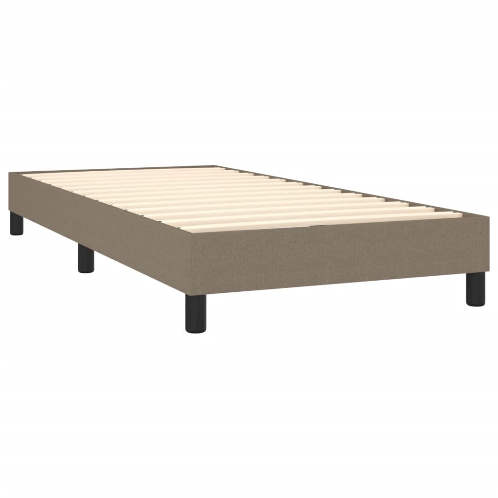 vidaXL Sommier à lattes de lit avec matelas Taupe 80x200 cm Tissu