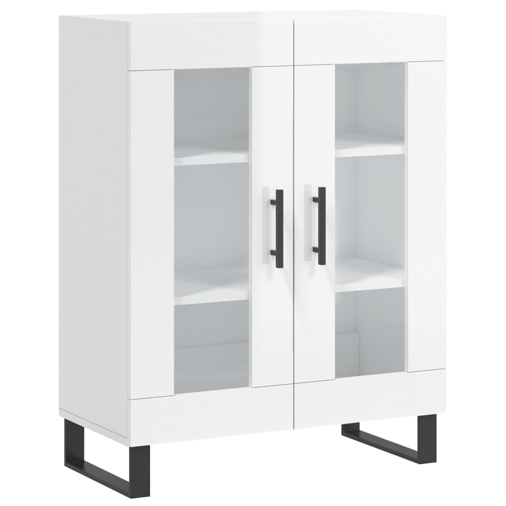 vidaXL Buffet Blanc brillant 69,5x34x90 cm Bois d'ingénierie