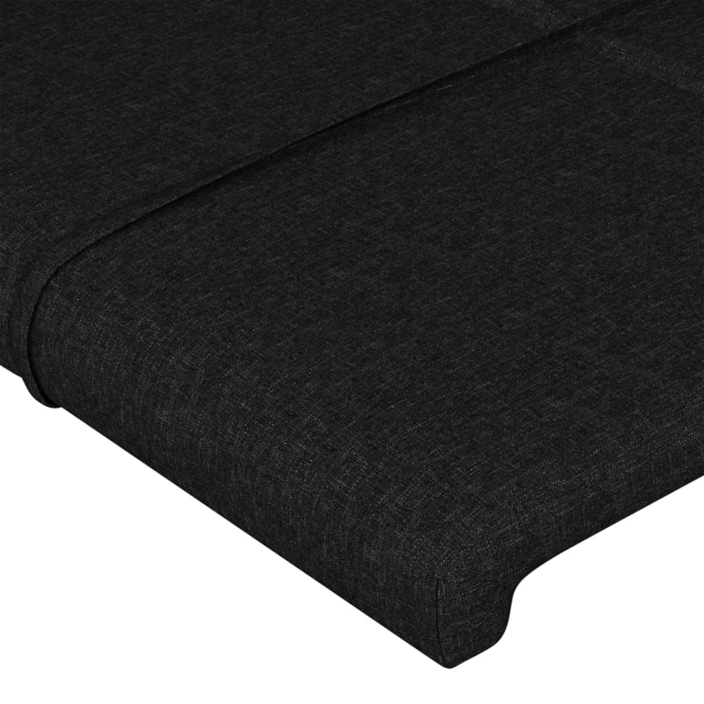 vidaXL Cadre de lit avec tête de lit Noir 80x200 cm Tissu