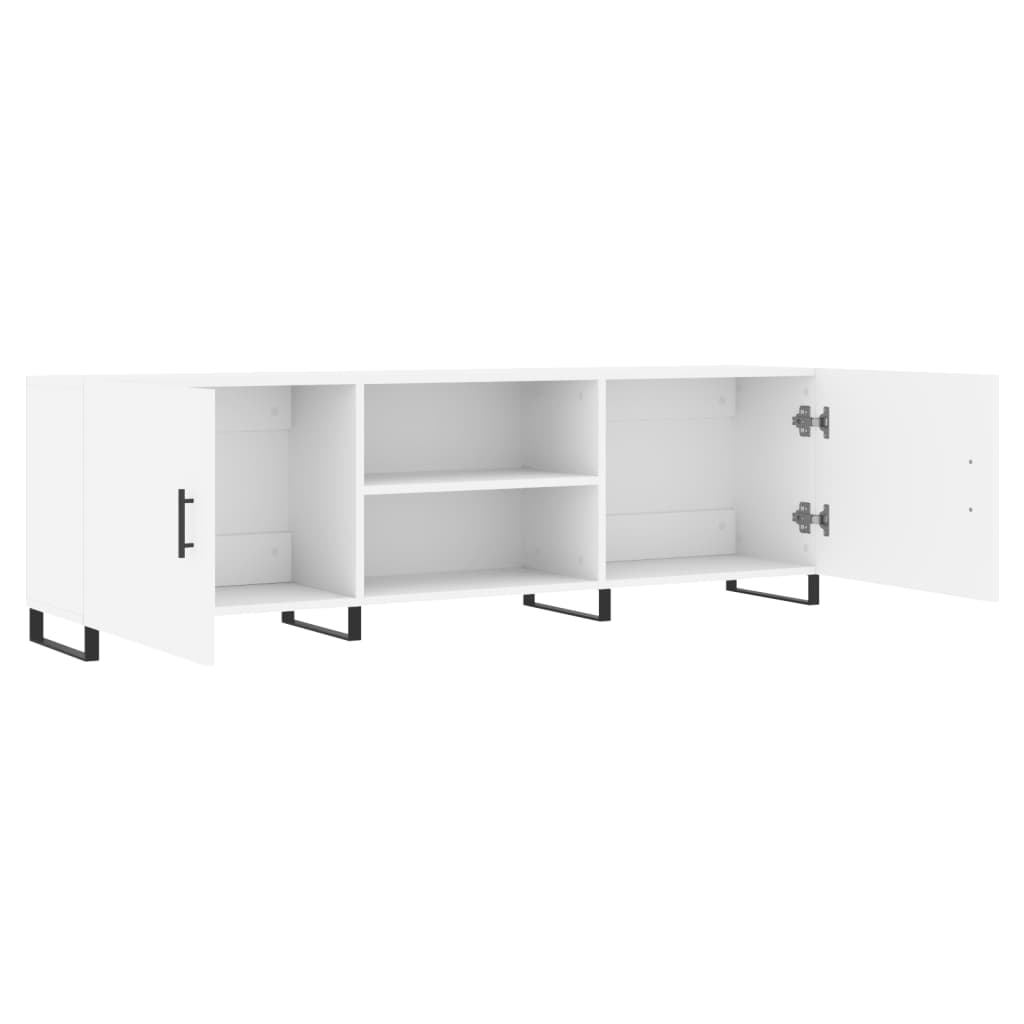 vidaXL Meuble TV blanc 150x30x50 cm bois d'ingénierie