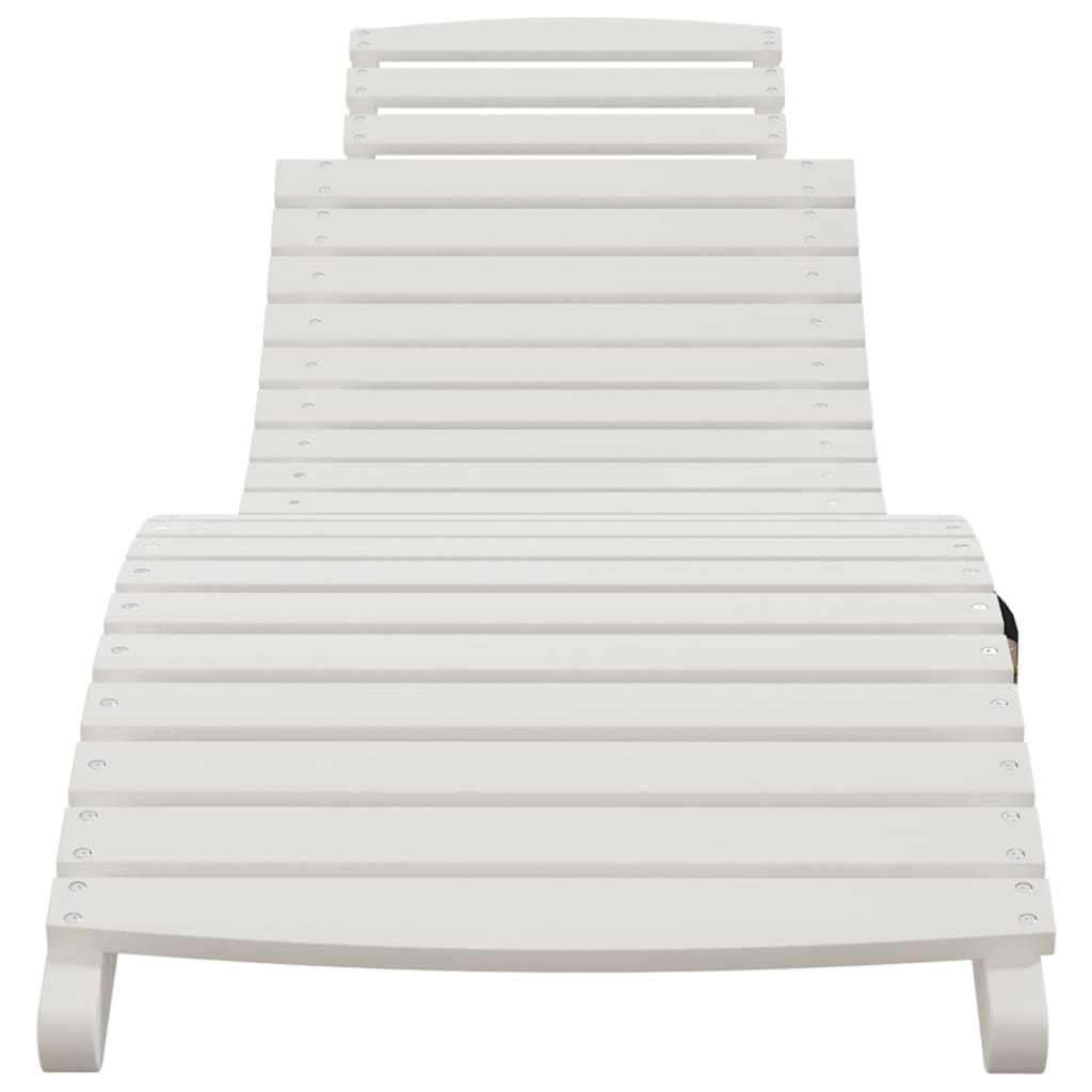 vidaXL Chaise longue blanc 184x55x64 cm bois massif d'acacia