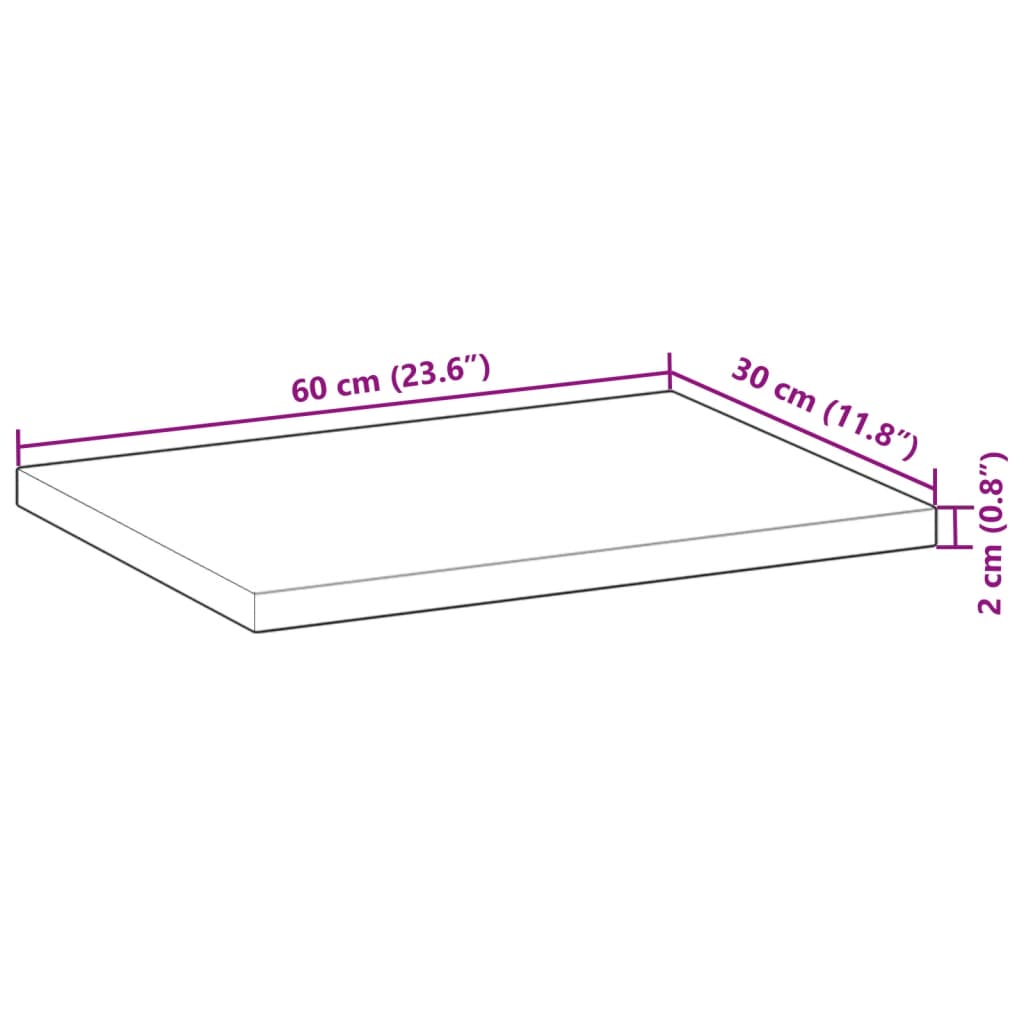 vidaXL Étagères flottantes 4 pcs 60x30x2 cm acacia massif non traité