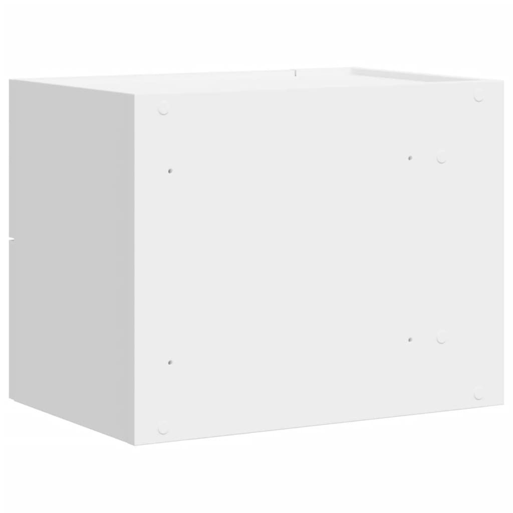 vidaXL Table de chevet murale blanc 45x30x35 cm