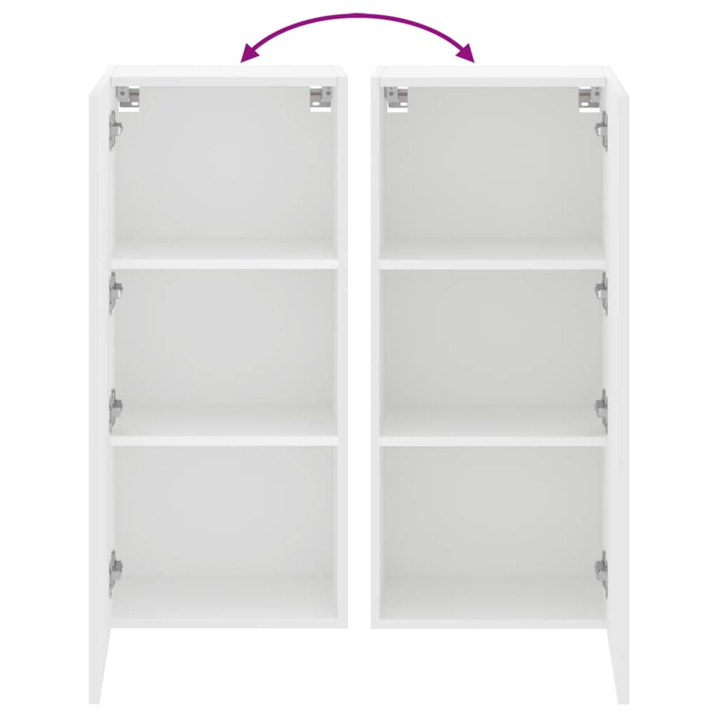 vidaXL Meuble TV mural blanc 40,5x30x90 cm bois d'ingénierie