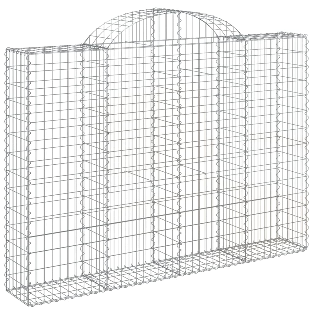 vidaXL Paniers à gabions arqués 15 pcs 200x30x140/160 cm Fer galvanisé