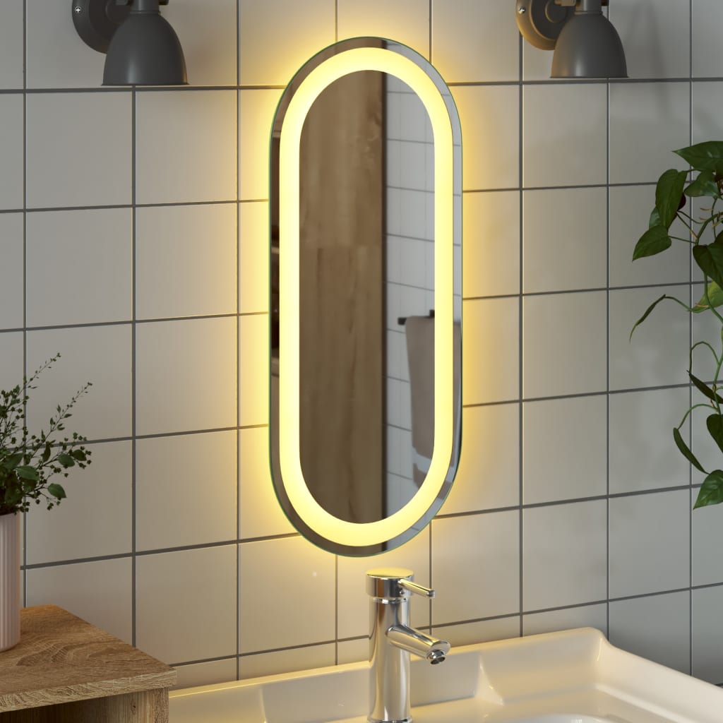 vidaXL Miroir de salle de bain à LED 60x25 cm ovale