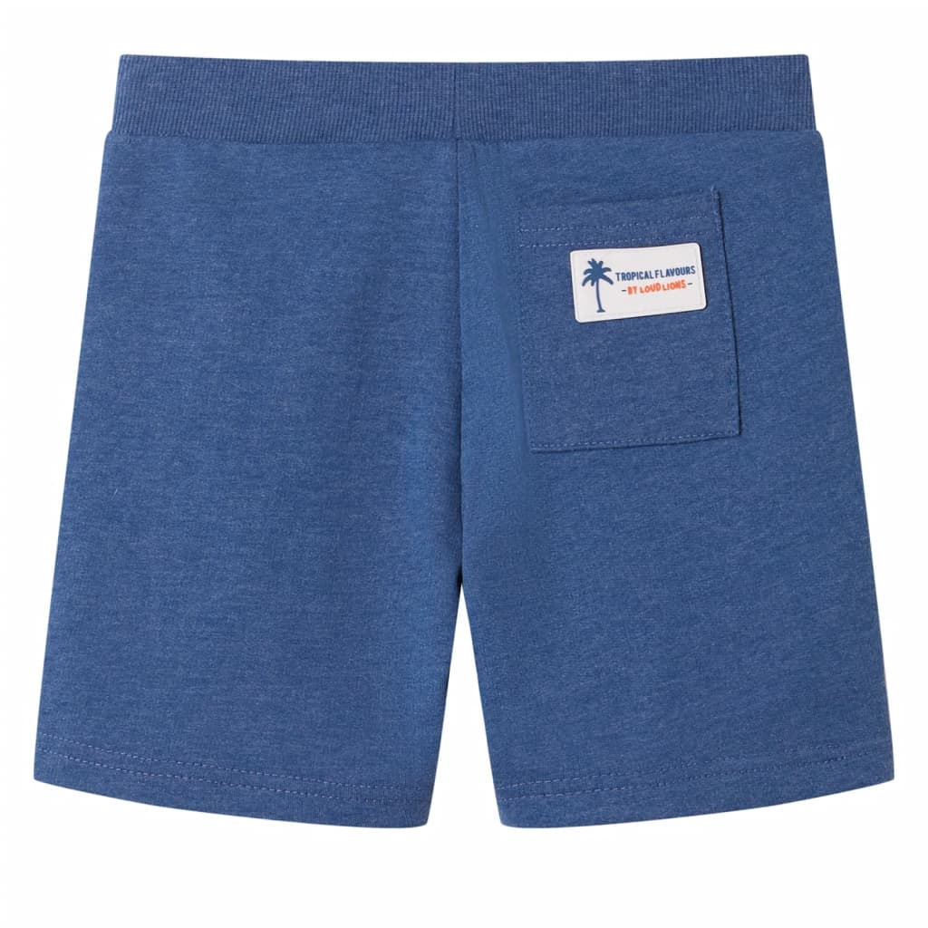 Short pour enfants avec cordon de serrage mélange bleu foncé 116