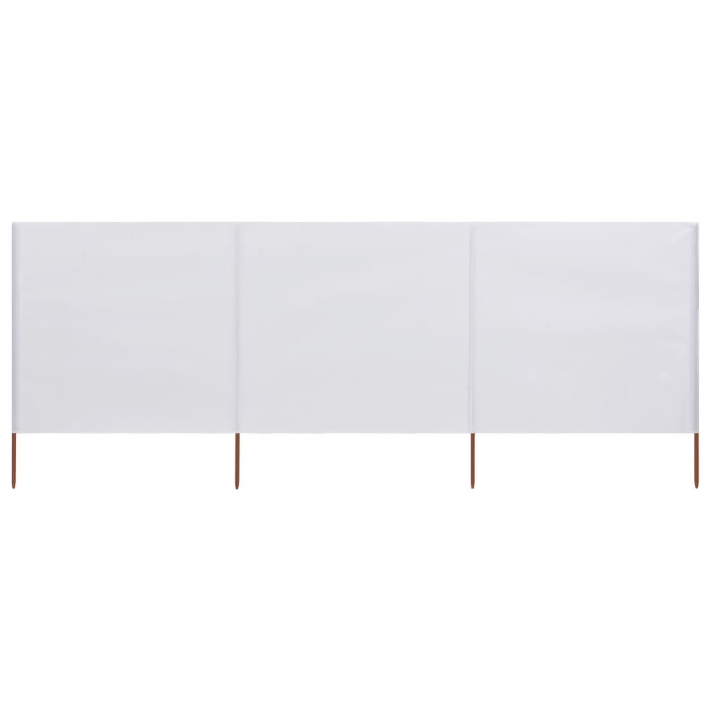 vidaXL Paravent 3 panneaux Tissu 400 x 120 cm Blanc