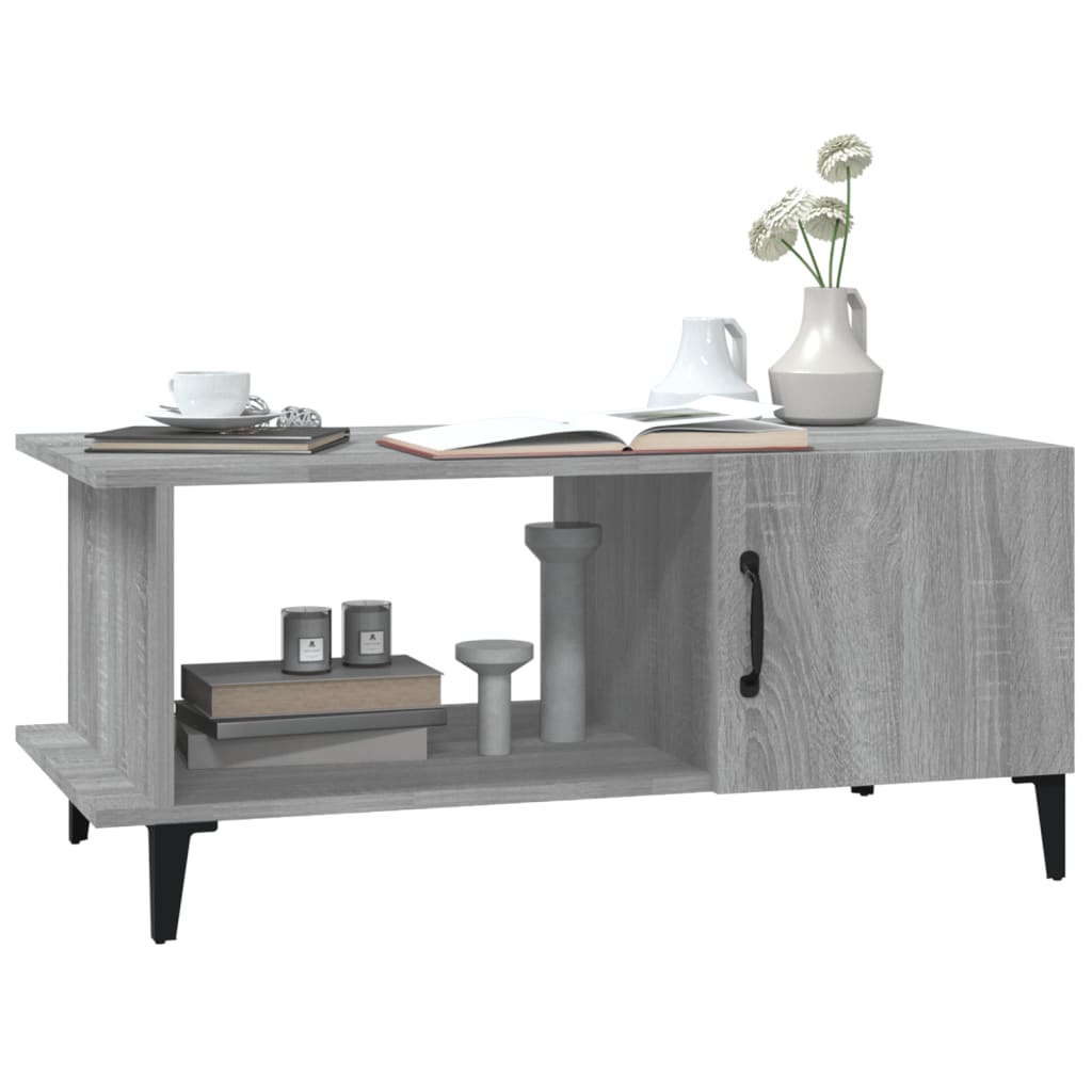 vidaXL Table basse Sonoma gris 90x50x40 cm Bois d'ingénierie