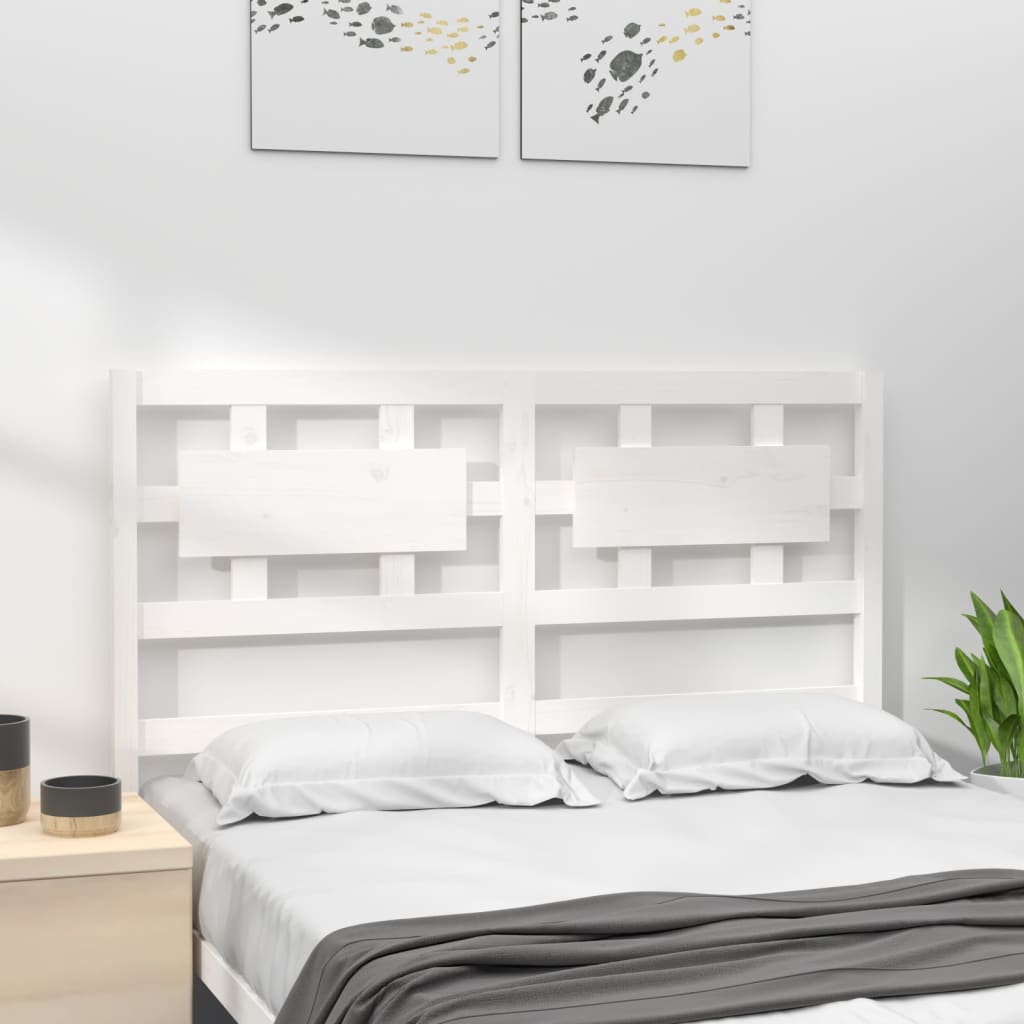 vidaXL Tête de lit blanc 155,5x4x100 cm bois massif de pin