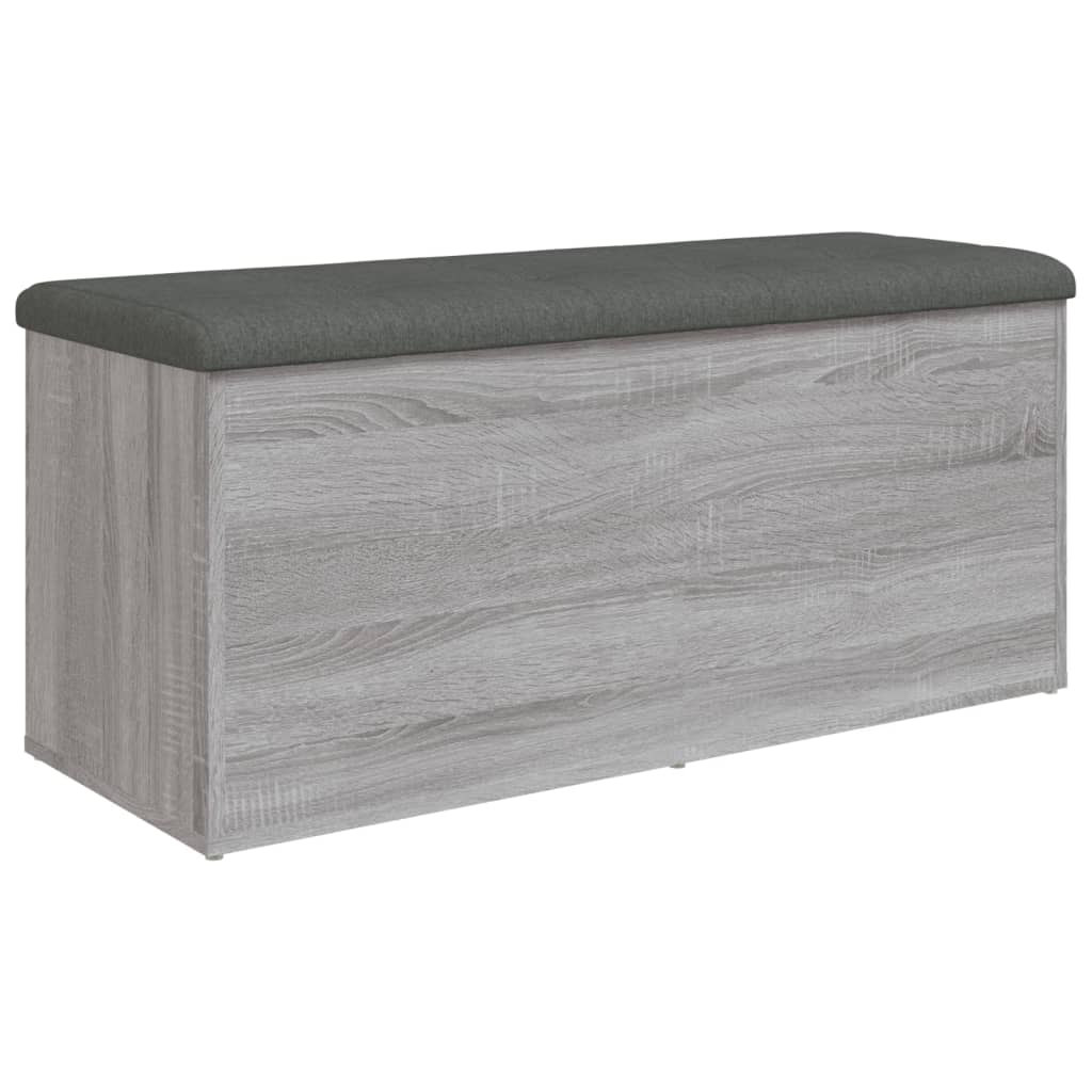 vidaXL Banc de rangement sonoma gris 102x42x45 cm bois d'ingénierie