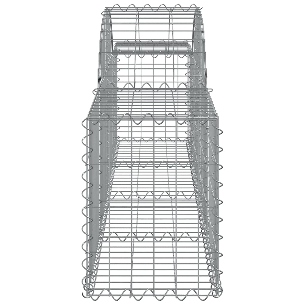 vidaXL Paniers à gabions arqués 25 pcs 200x30x40/60 cm Fer galvanisé