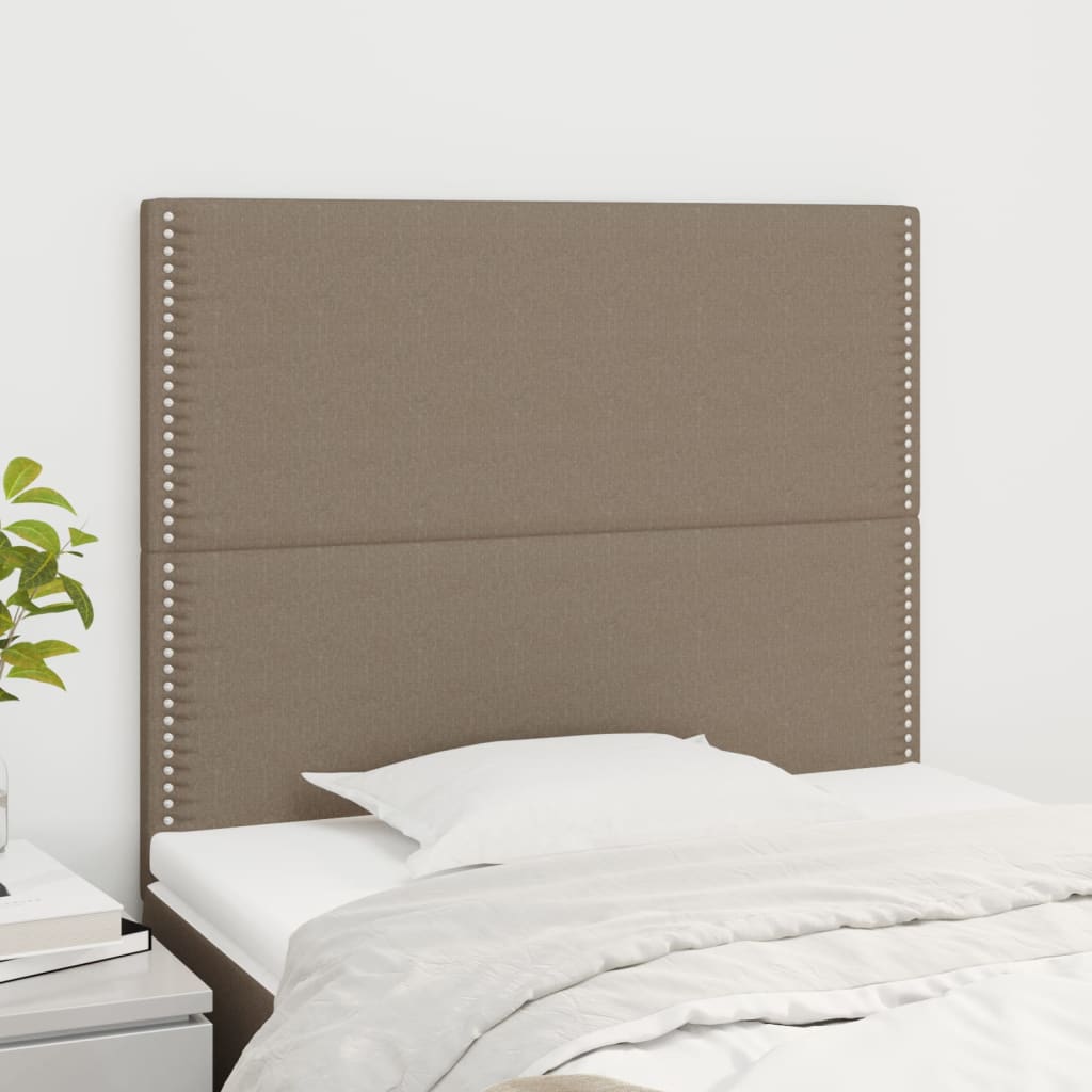 vidaXL Têtes de lit 2 pcs Taupe 90x5x78/88 cm Tissu