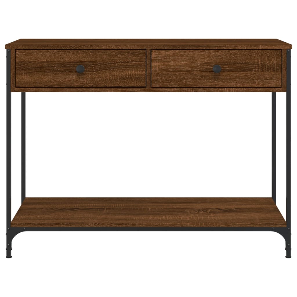 vidaXL Table console chêne marron 100x34,5x75 cm bois d'ingénierie