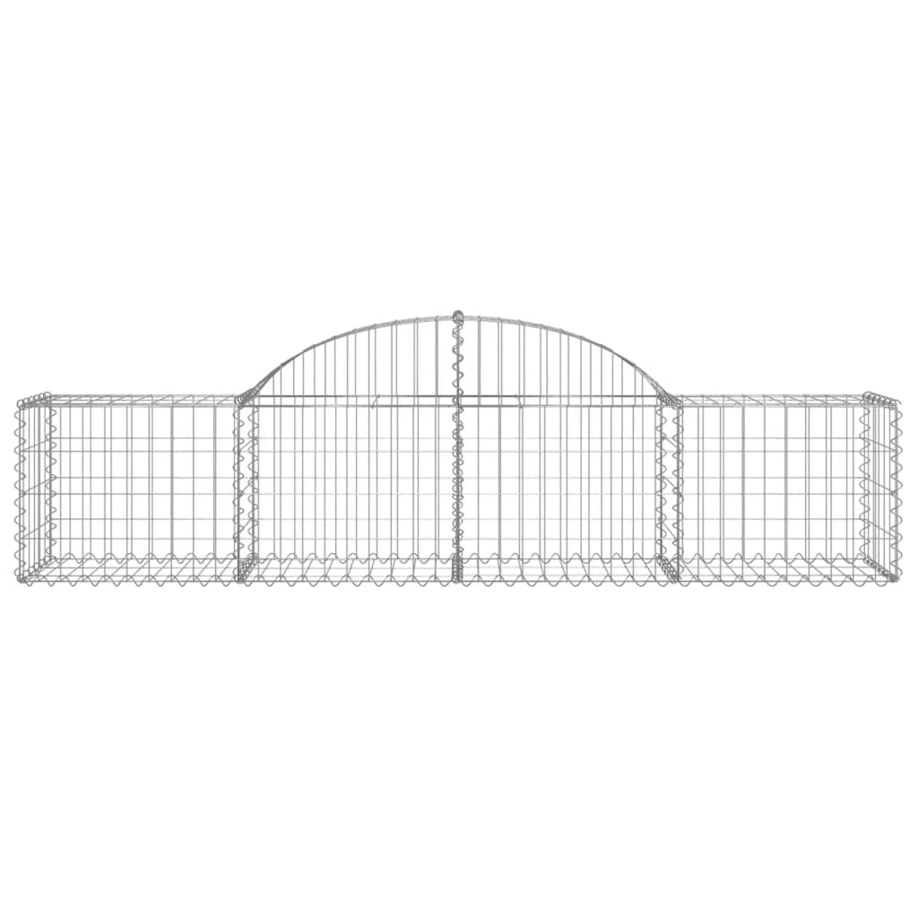 vidaXL Paniers à gabions arqués 20 pcs 200x50x40/60 cm fer galvanisé