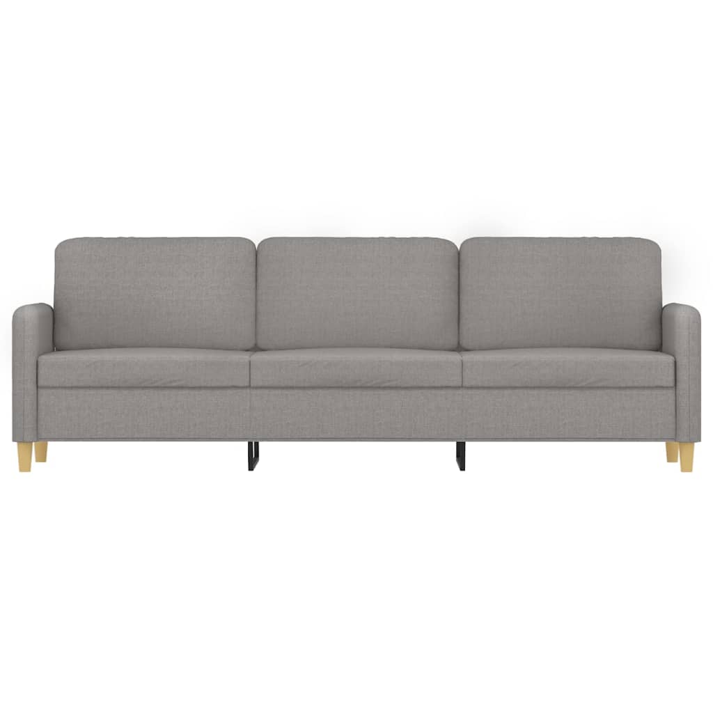 vidaXL Canapé à 3 places Gris clair 210 cm Tissu