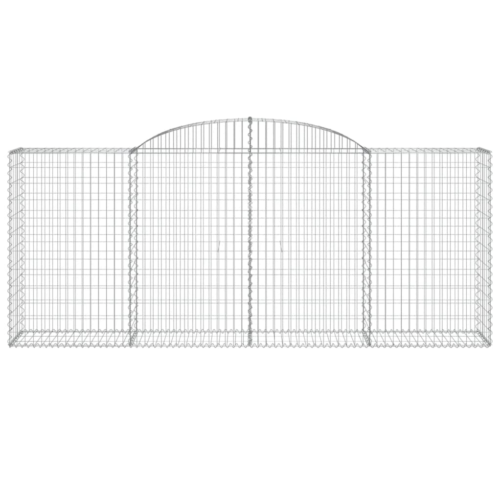 vidaXL Paniers à gabions arqués 5 pcs 300x50x120/140 cm fer galvanisé