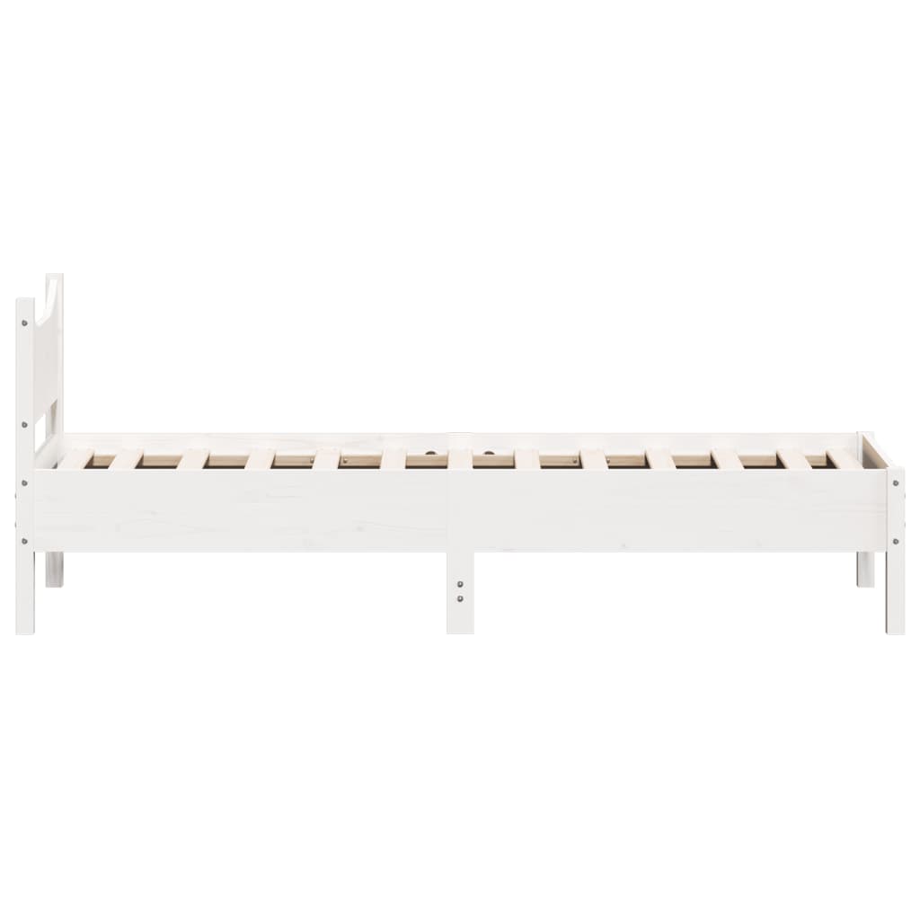 vidaXL Cadre de lit sans matelas blanc 90x200 cm bois de pin massif