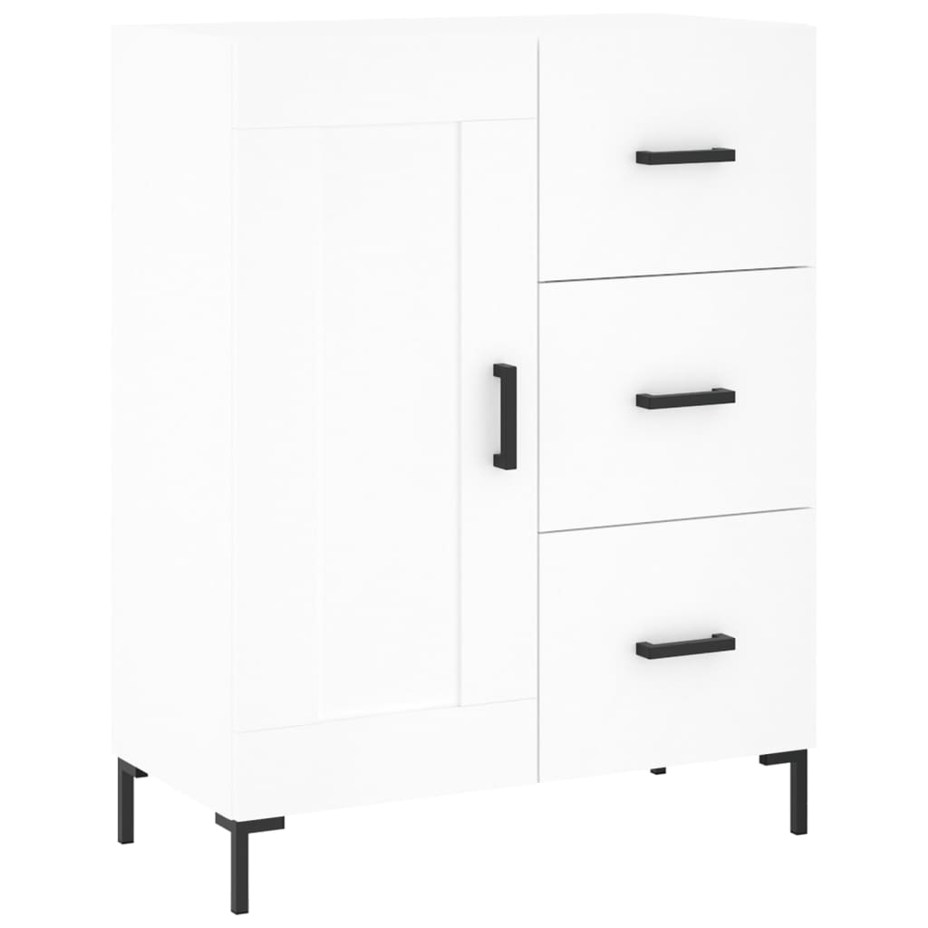 vidaXL Buffet haut Blanc 69,5x34x180 cm Bois d'ingénierie