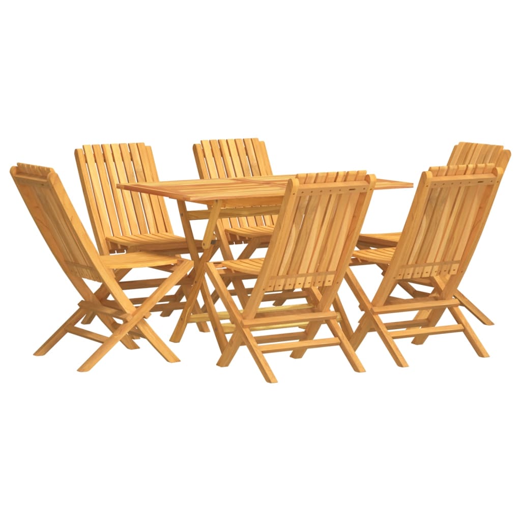 vidaXL Ensemble à manger de jardin 7 pcs Bois de teck solide