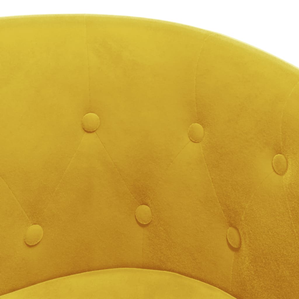 vidaXL Fauteuil jaune velours