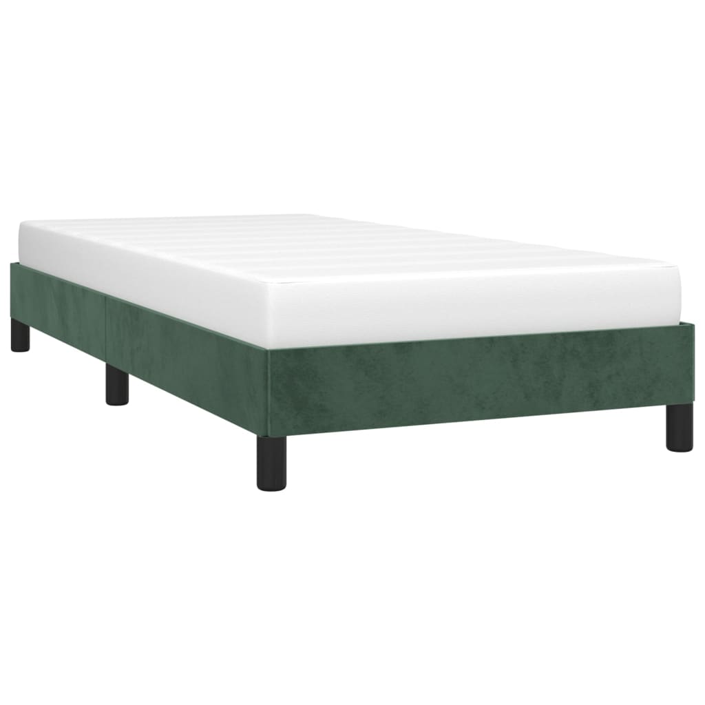 vidaXL Cadre de lit sans matelas vert foncé 90x200 cm velours