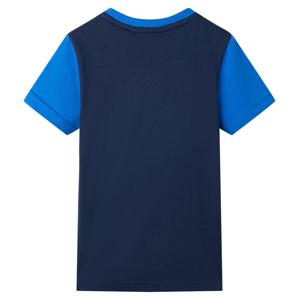 T-shirt pour enfants bleu et bleu marine 140