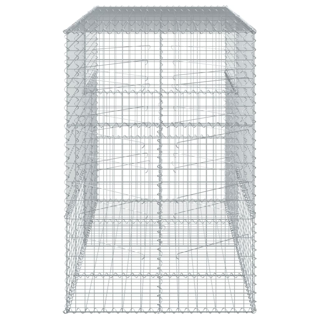 vidaXL Panier gabion avec couvercle 200x100x150 cm fer galvanisé