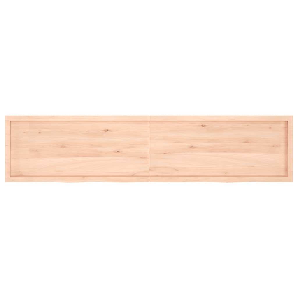 vidaXL Dessus de table 220x50x(2-4) cm bois de chêne massif non traité