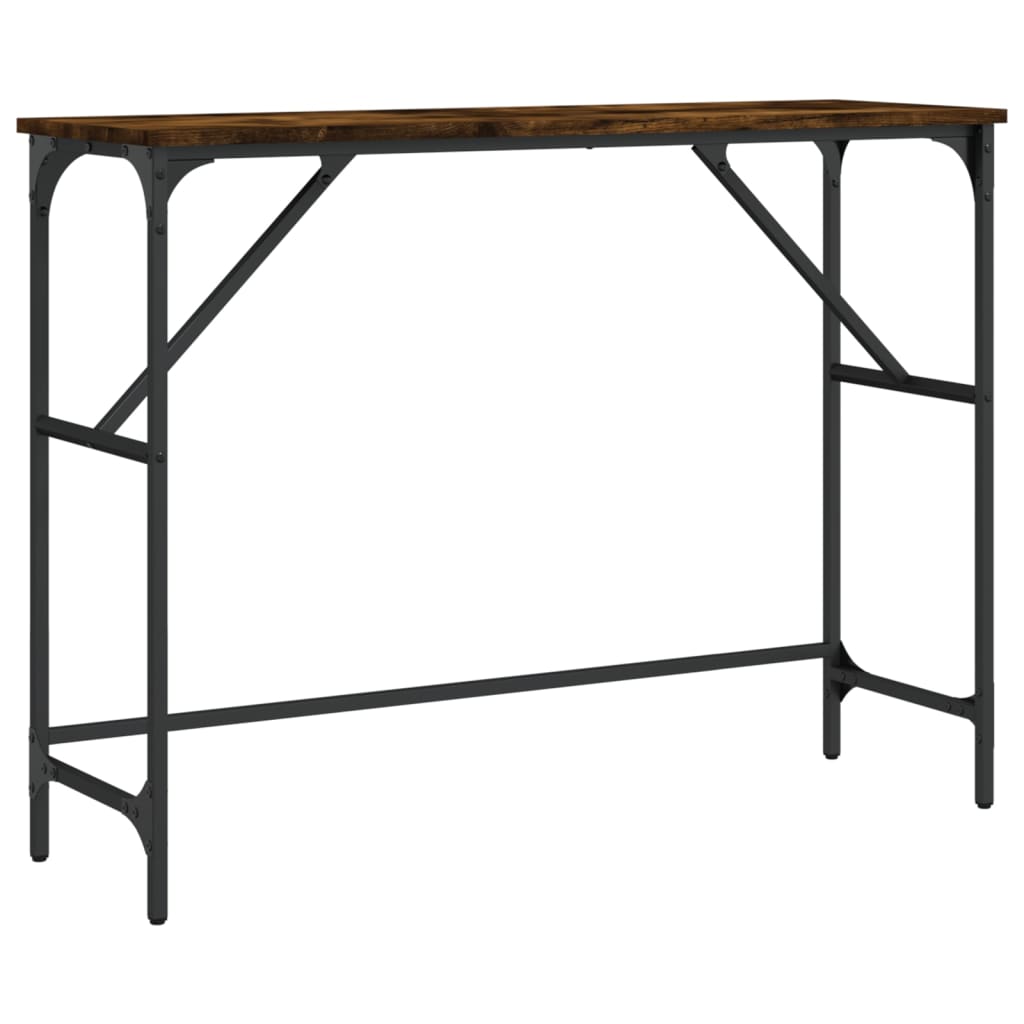 vidaXL Table console chêne fumé 100x32x75 cm bois d'ingénierie