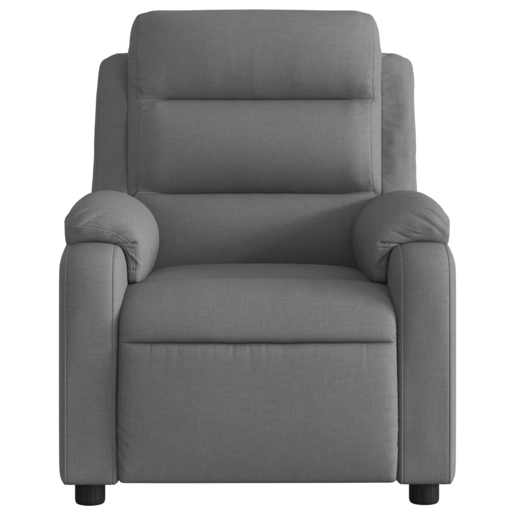 vidaXL Fauteuil inclinable électrique Gris foncé Tissu