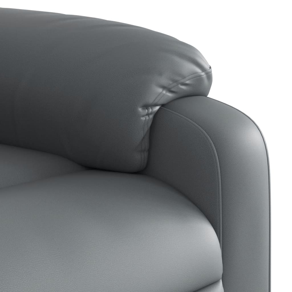 vidaXL Fauteuil inclinable Gris Similicuir