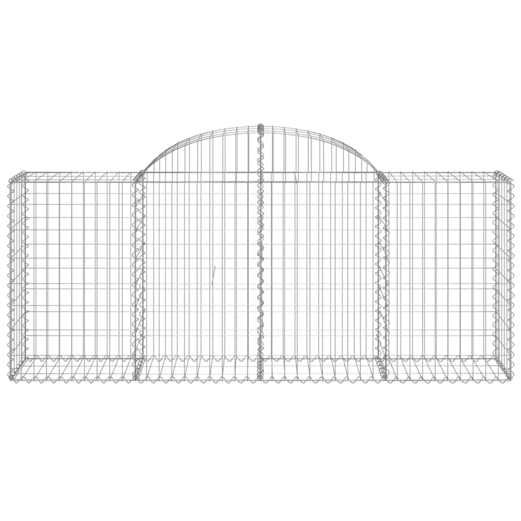 vidaXL Paniers à gabions arqués 10 pcs 200x50x80/100 cm Fer galvanisé