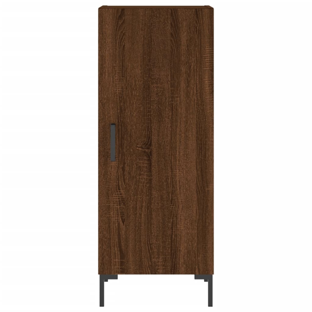 vidaXL Buffet haut Chêne marron 34,5x34x180 cm Bois d'ingénierie