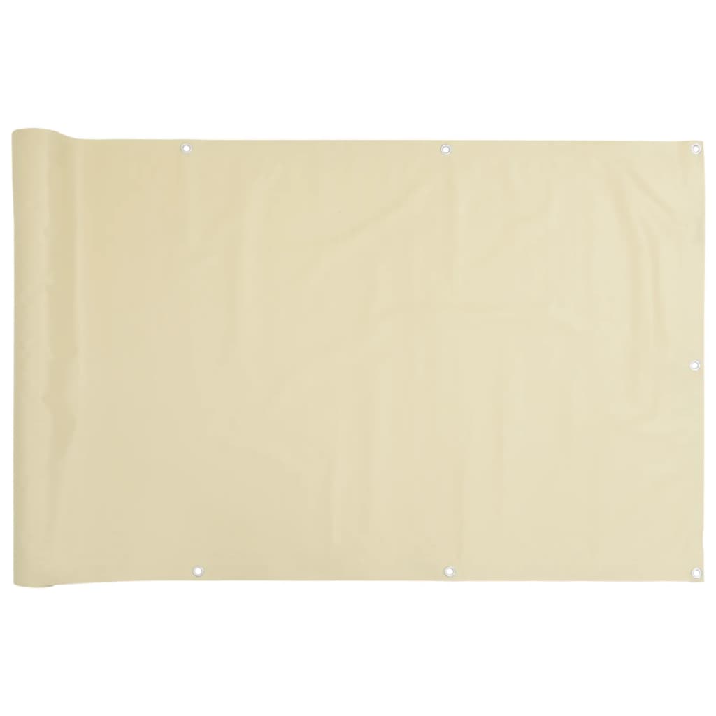 vidaXL Écran d'intimité de balcon crème 600x120 cm PVC