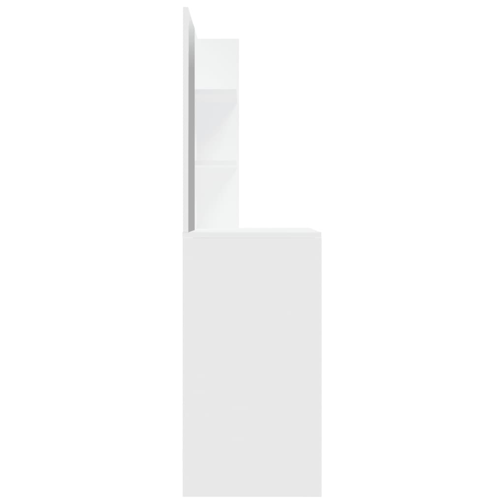 vidaXL Coiffeuse avec miroir blanc 74,5x40x141 cm