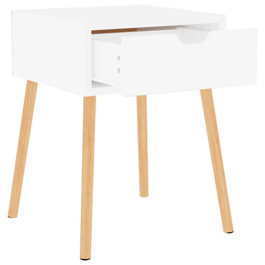 vidaXL Tables de chevet 2 pcs Blanc 40x40x56 cm Bois d'ingénierie