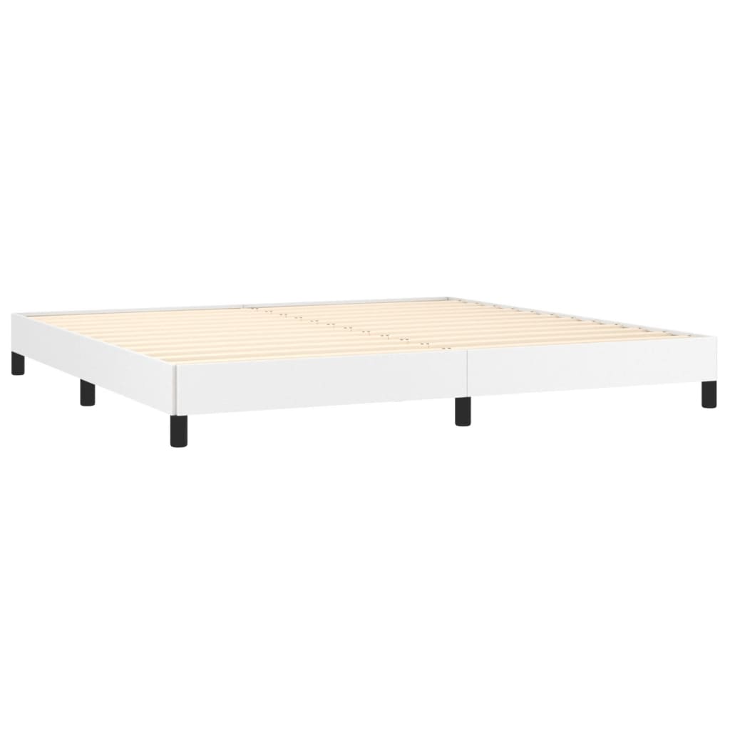 vidaXL Cadre de lit sans matelas blanc 200x200 cm similicuir