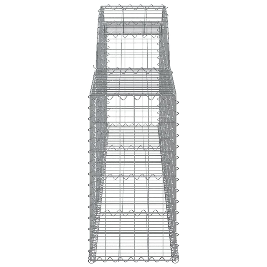 vidaXL Paniers à gabions arqués 9 pcs 300x30x60/80 cm Fer galvanisé