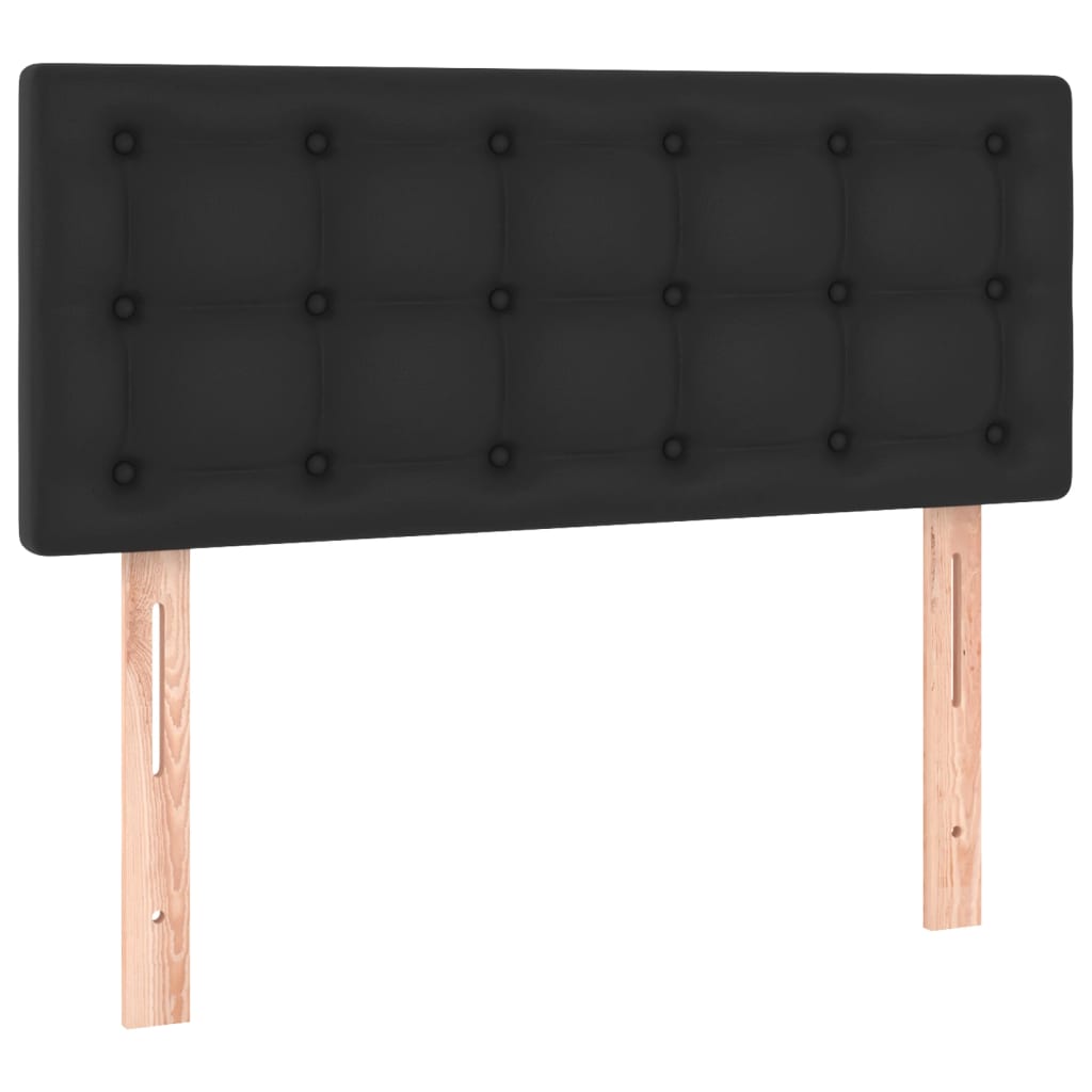 vidaXL Sommier à lattes de lit avec matelas et LED Noir 90x200 cm