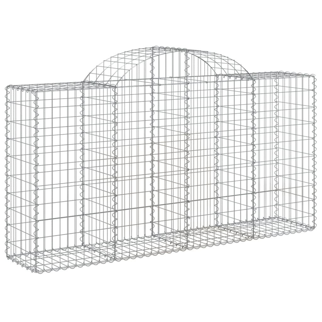 vidaXL Paniers à gabions arqués 12 pcs 200x50x100/120 cm fer galvanisé