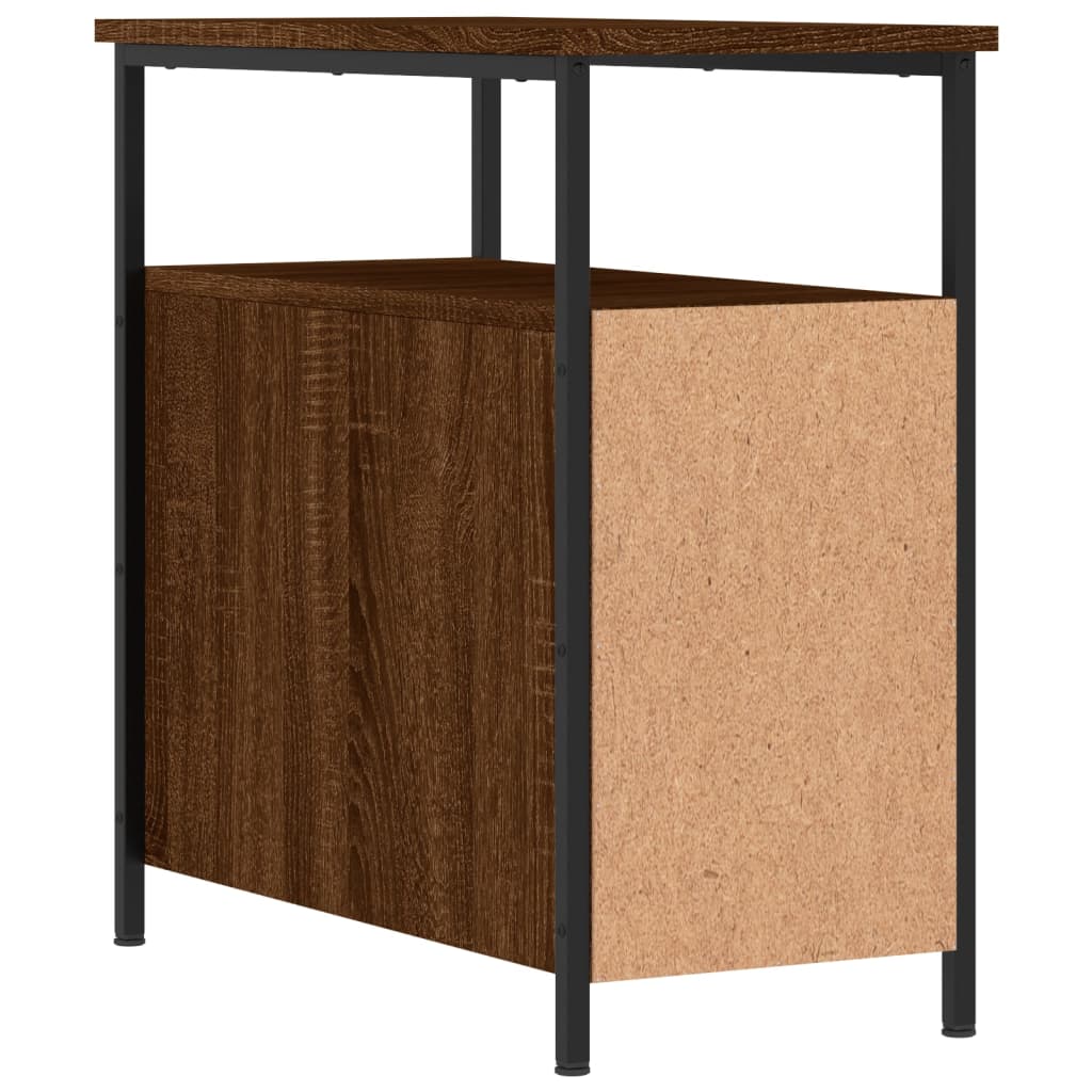 vidaXL Table de chevet chêne marron 30x60x60 cm bois d'ingénierie