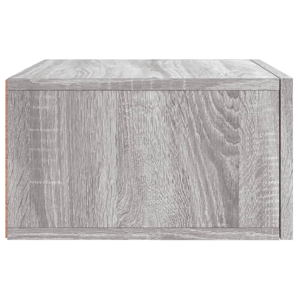 vidaXL Tables de chevet murales 2 pcs sonoma gris 35x35x20 cm