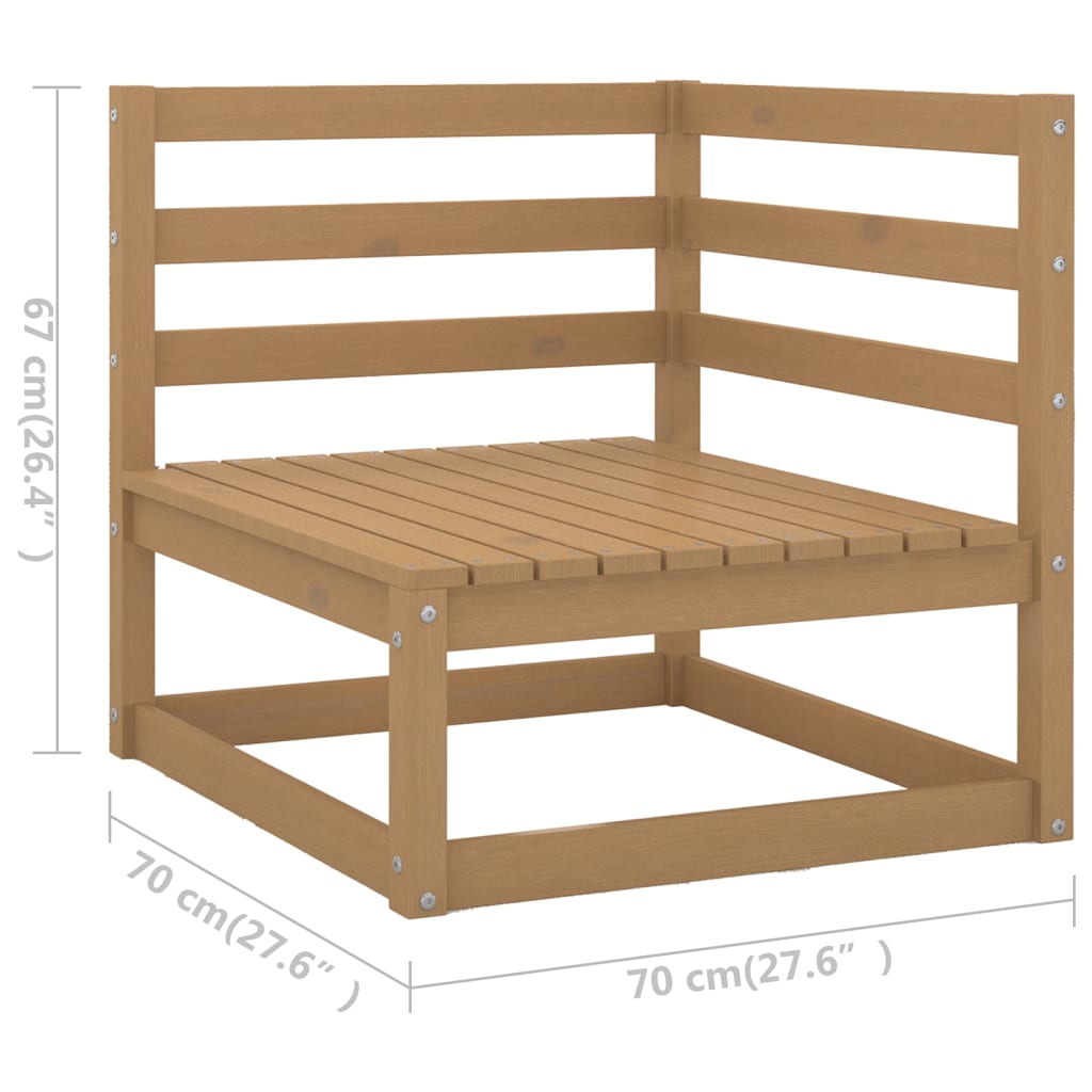 vidaXL Salon de jardin 10 pcs bois de pin massif