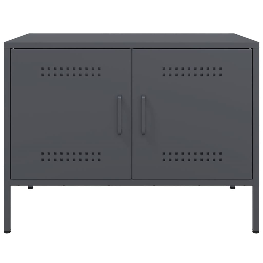 vidaXL Meuble TV anthracite 68x39x50,5 cm acier